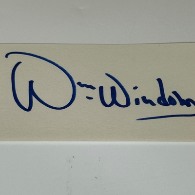 William Windom signed card