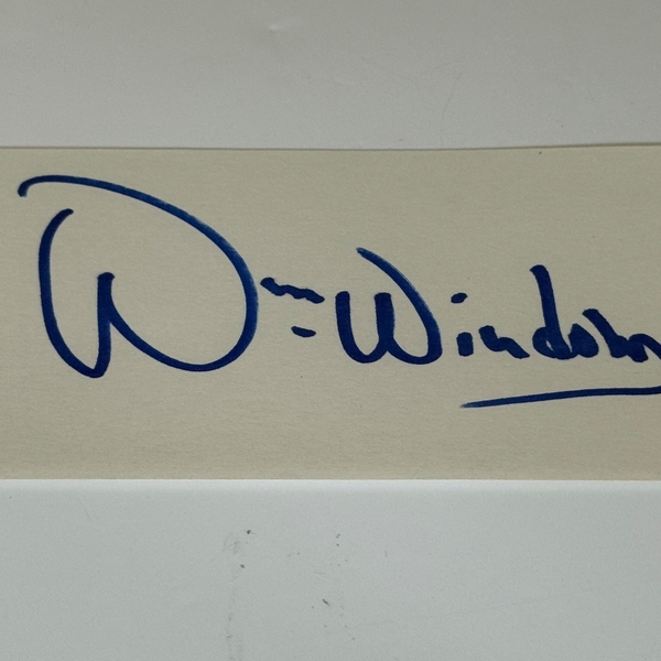 William Windom signed card