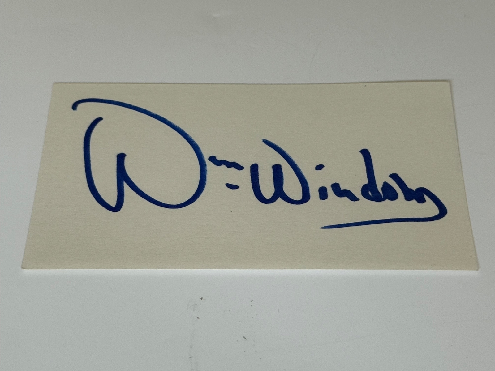William Windom signed card