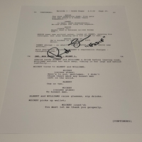 Rob Jarvis “Eddie” signed Hustle script page