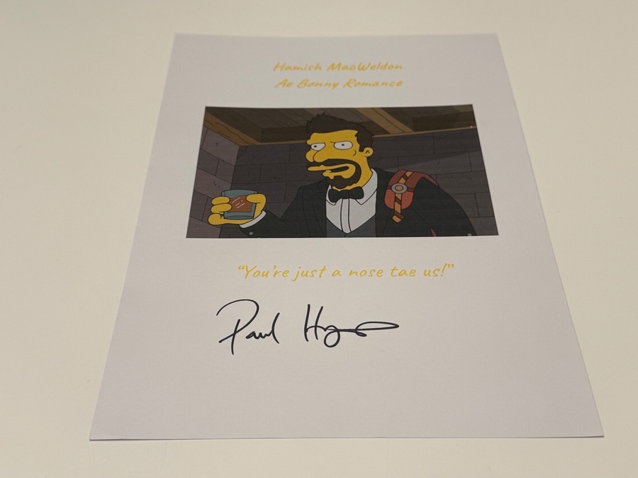 Brian Ferguson (Robin Stewart) signed Line of Duty script page
