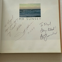 Mr Sunset - The Jeff Hakman Story. Signed by Jeff Hakman and Phil Jarratt. Personalised to Nigel