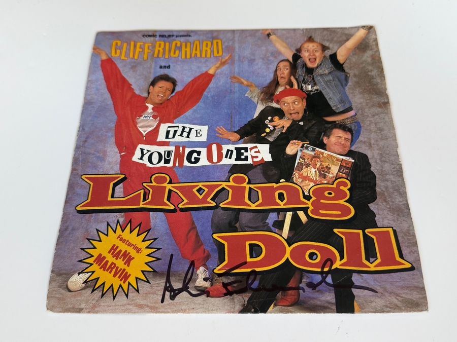 The Young Ones 7” single signed by Adrian Edmonson.