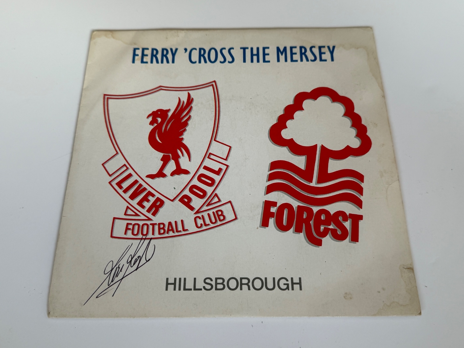 Ferry ‘cross the Mersey 7” signed by Kevin Keegan.
