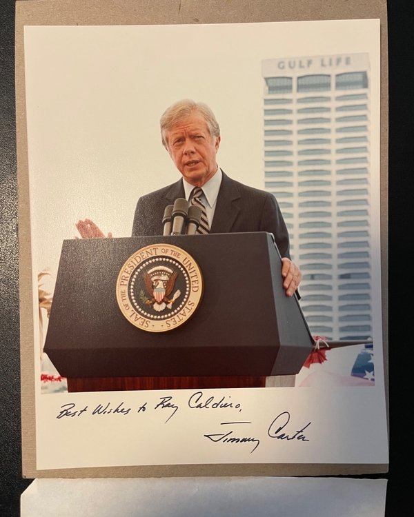 Jimmy Carter & Frank Sinatra signed item