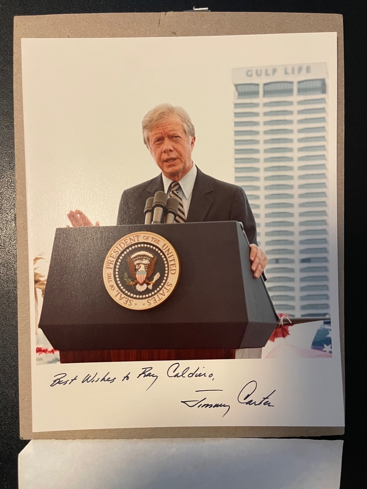 Jimmy Carter & Frank Sinatra signed item