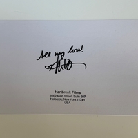 White Card signed by Melissa Joan Hart.