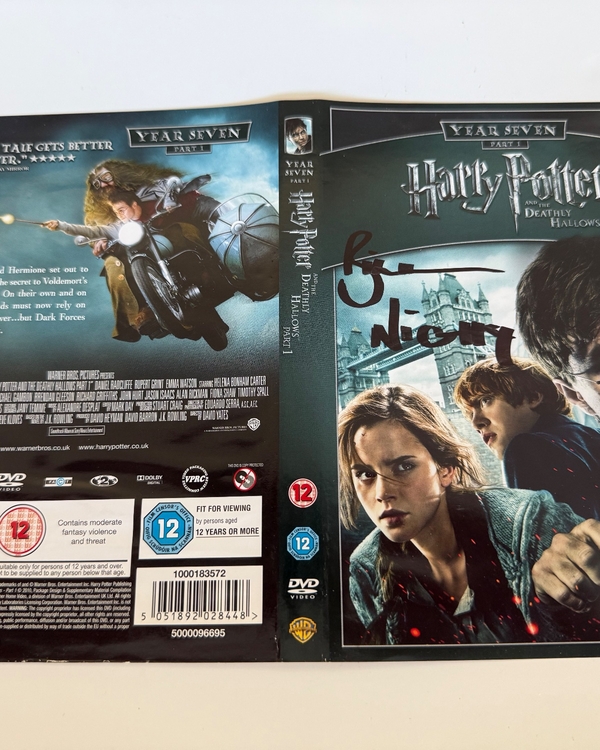 Harry Potter and the Deathly Hallows Part 1 DVD sleeve signed by Bill Nighy. DVD sleeve only