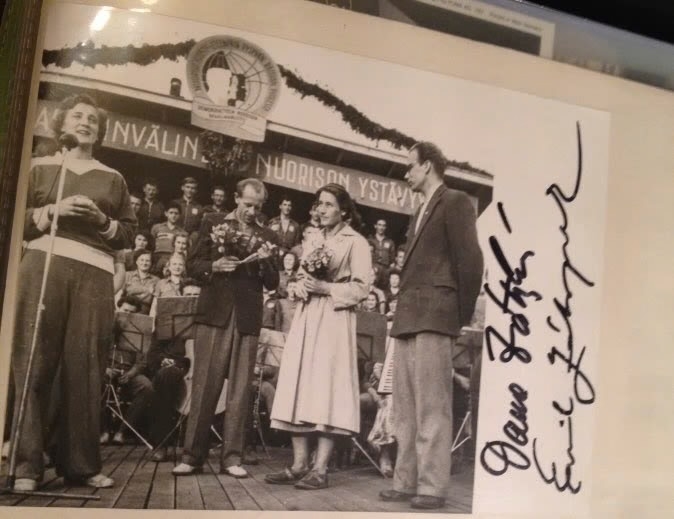 Emil Zátopek & Dana Zatopkova signed photo