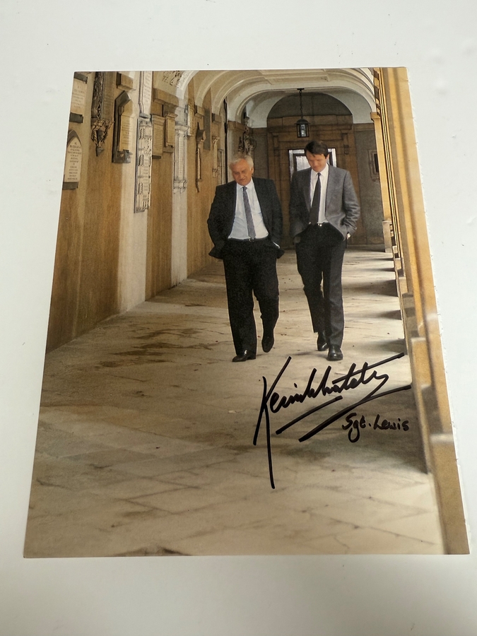 Kevin Whately signed Inspector Morse Magazine page.