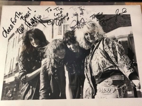 Girlschool signed photo