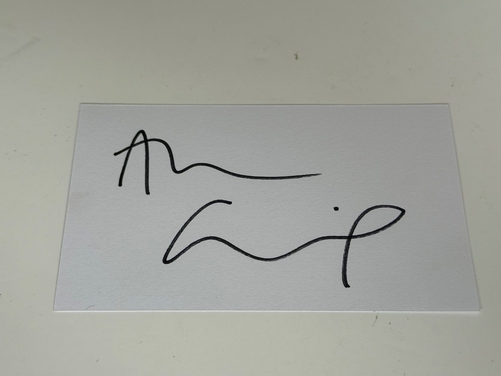 Alan Cumming - signed white card.