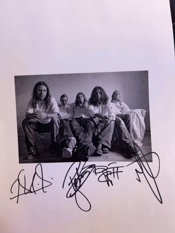 In Flames signed paper
