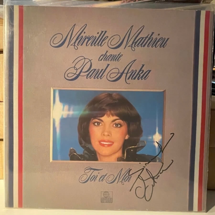 Mireille Mathieu signed vinyl