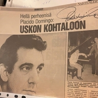 Plácido Domingo signed cutting