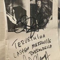 David Hasselhoff signed paper