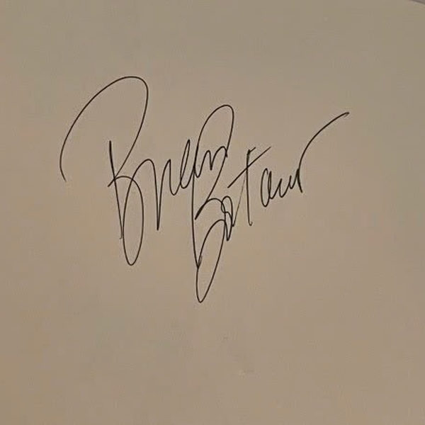 Brian Boitano signed paper