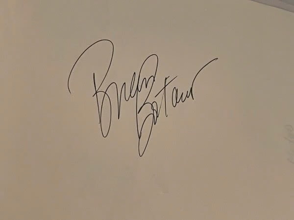 Brian Boitano signed paper