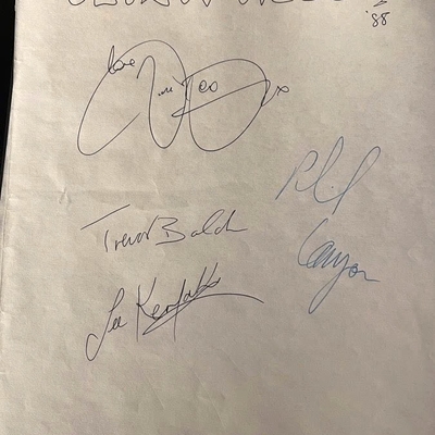 Uriah Heep signed paper