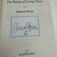 Sharon Stone signed hardback book