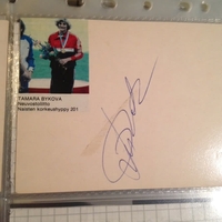 Tamara Bykova signed paper