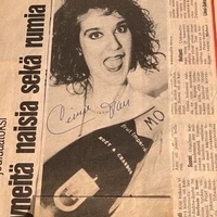 Céline Dion signed cutting