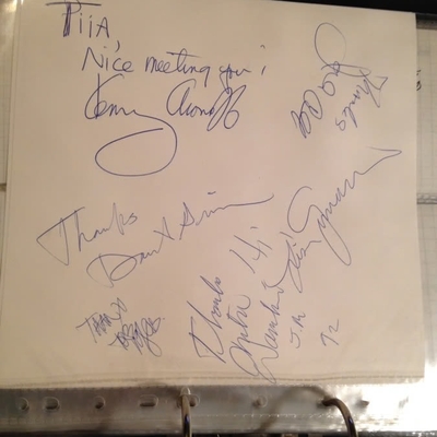 John Cougar Mellencamp bands signed paper