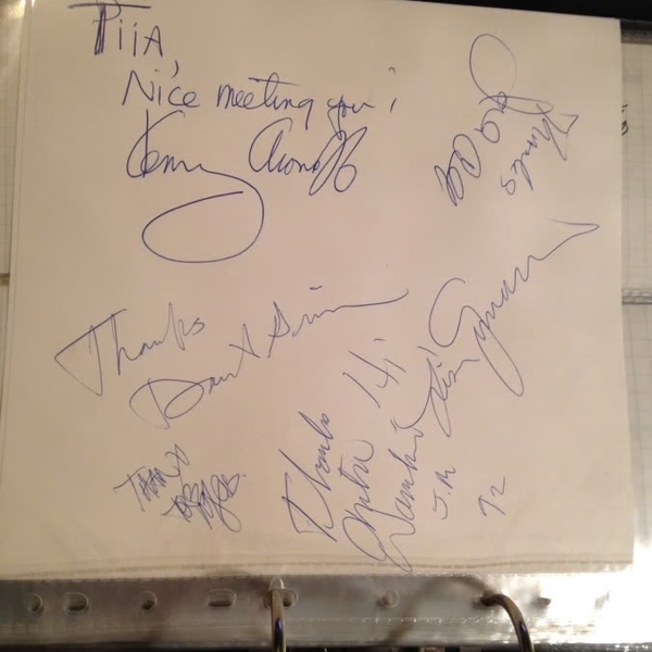 John Cougar Mellencamp bands signed paper