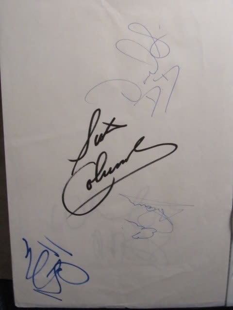 Manowar signed paper