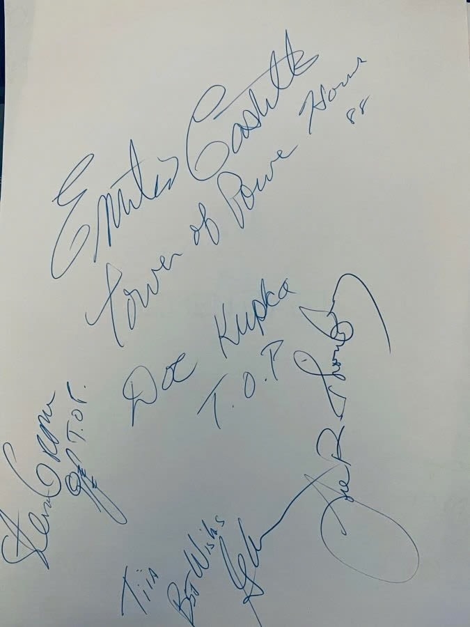 Tower of Power signed paper