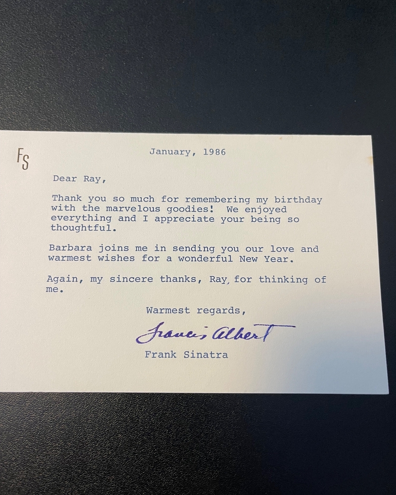 Frank Sinatra signed item