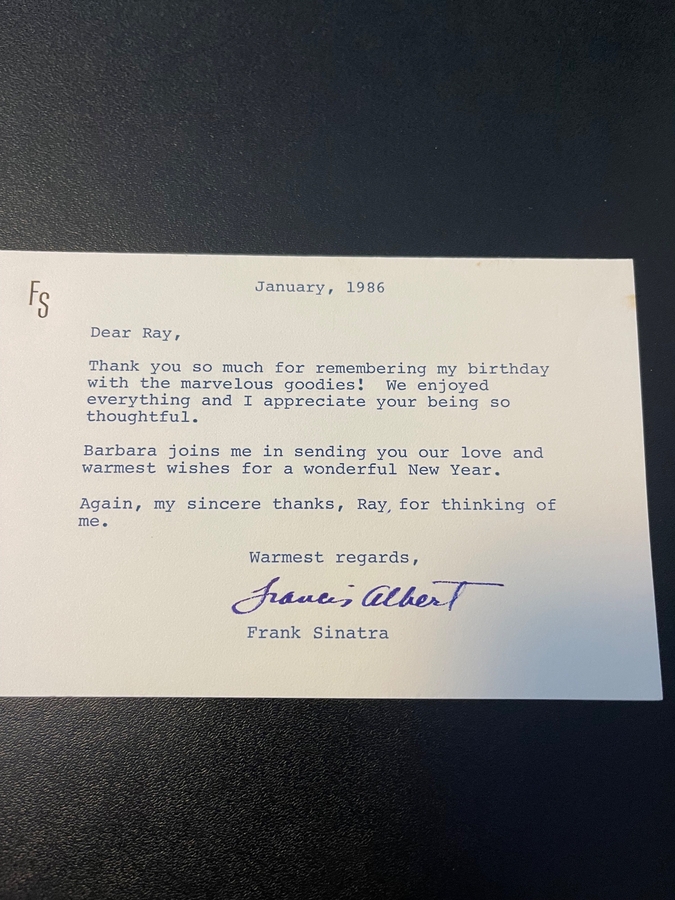 Frank Sinatra signed item