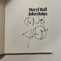 Daryl Hall and John Oates - Dangerous Dances paperback book. Personalised to Nigel, signed by John Oates