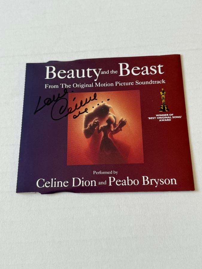 Celine Dion - Beauty and the Beast CD. Signed by Celine Dion
