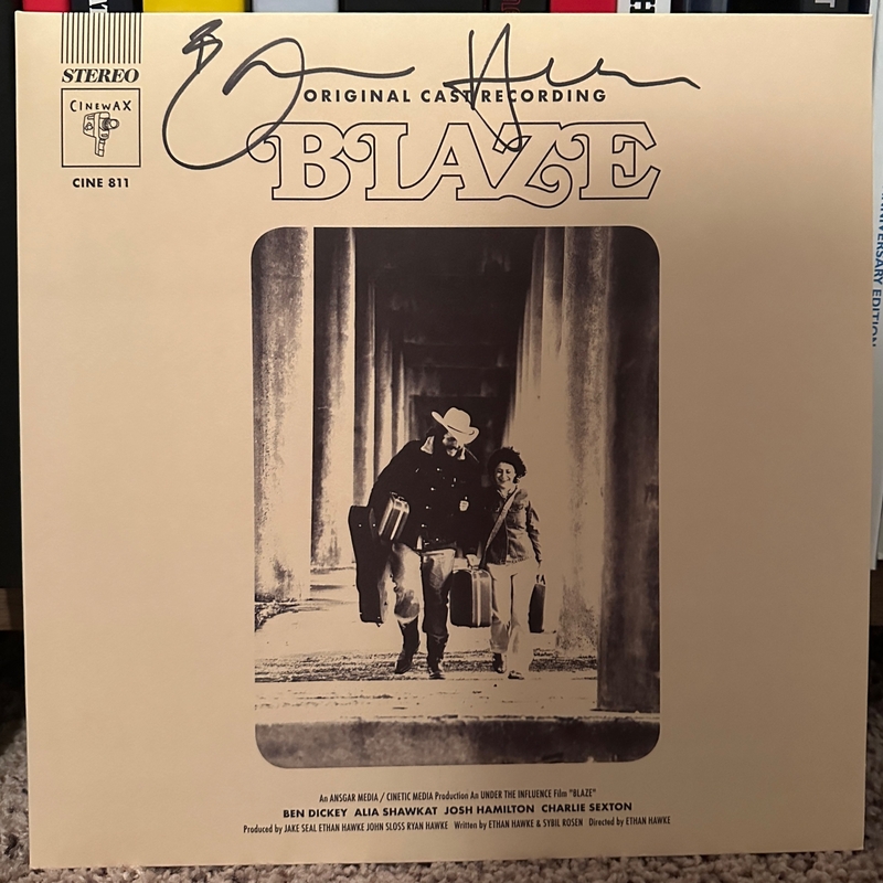 Ethan Hawke signed Blaze Vinyl OST