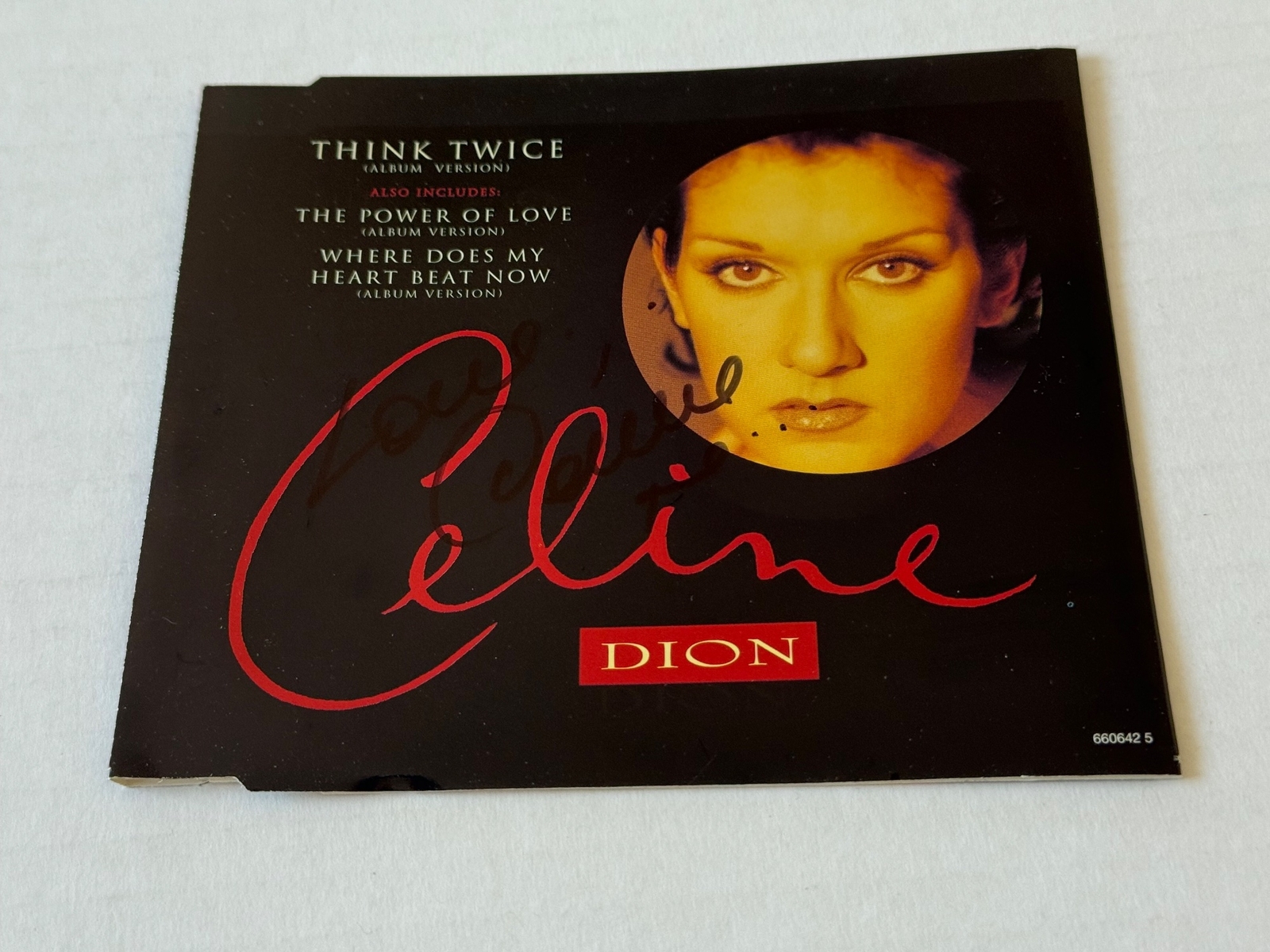 Celine Dion - Think Twice CD. Signed by Celine Dion