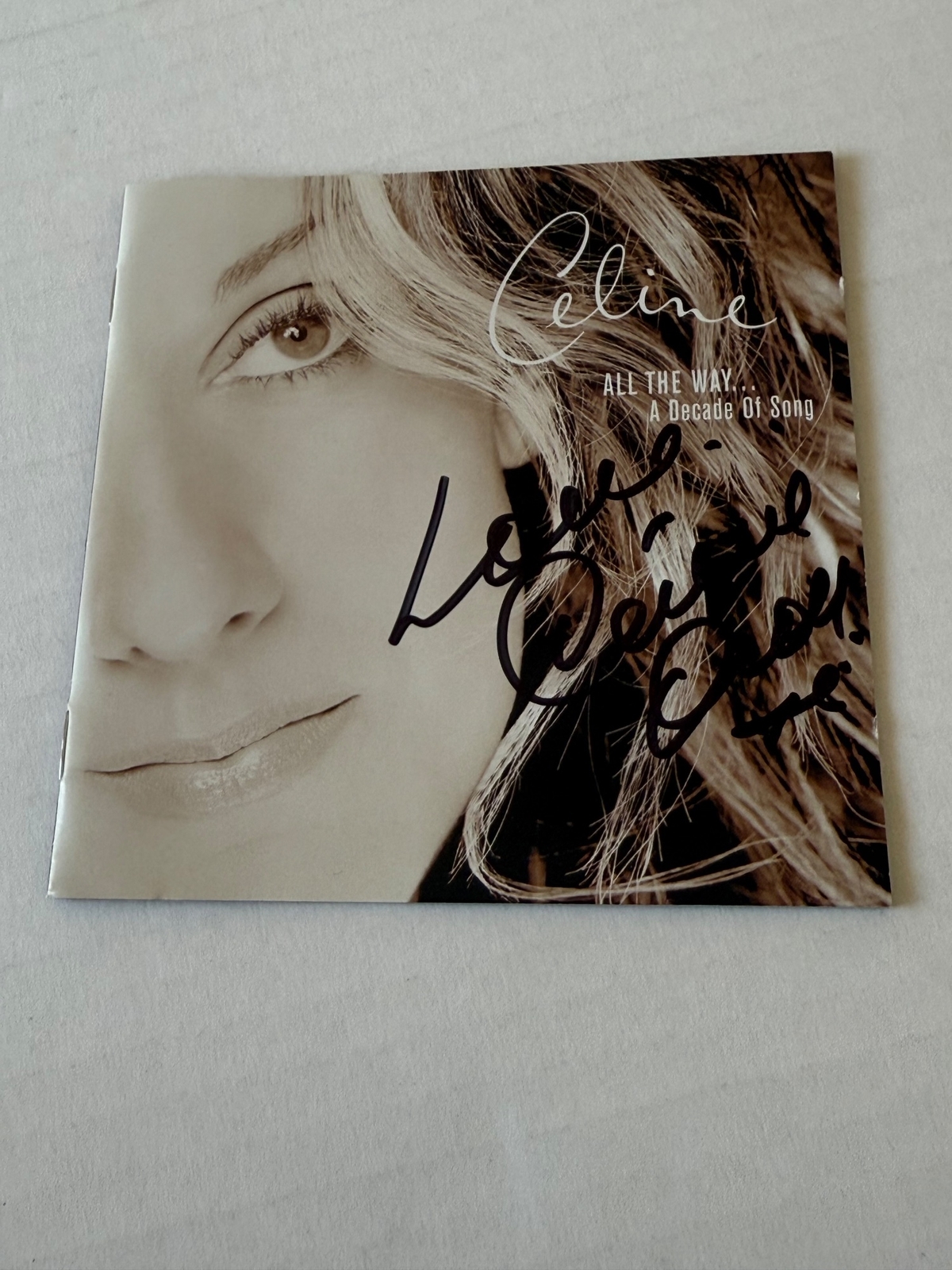 Celine Dion - All The Way CD. Signed by Celine Dion