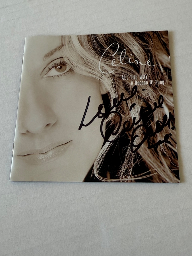 Celine Dion - All The Way CD. Signed by Celine Dion