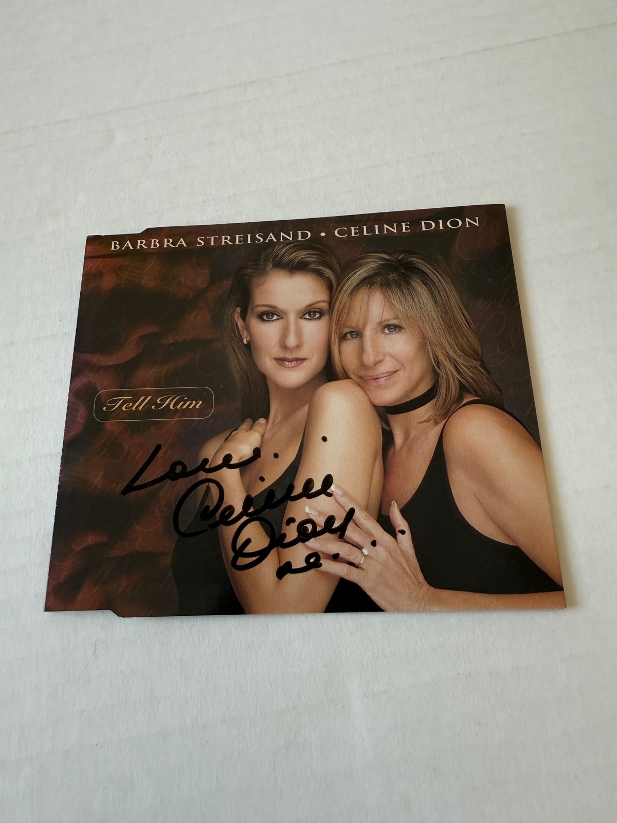 Celine Dion - Tell Him CD. Signed by Celine Dion