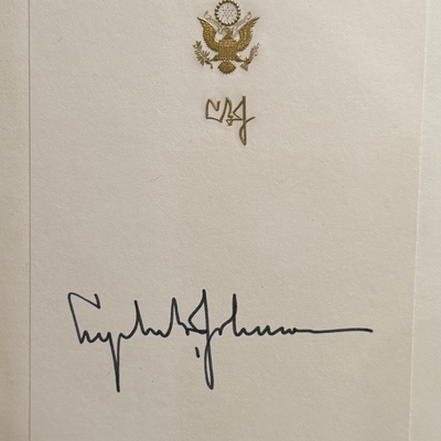Lyndon B. Johnson signed item