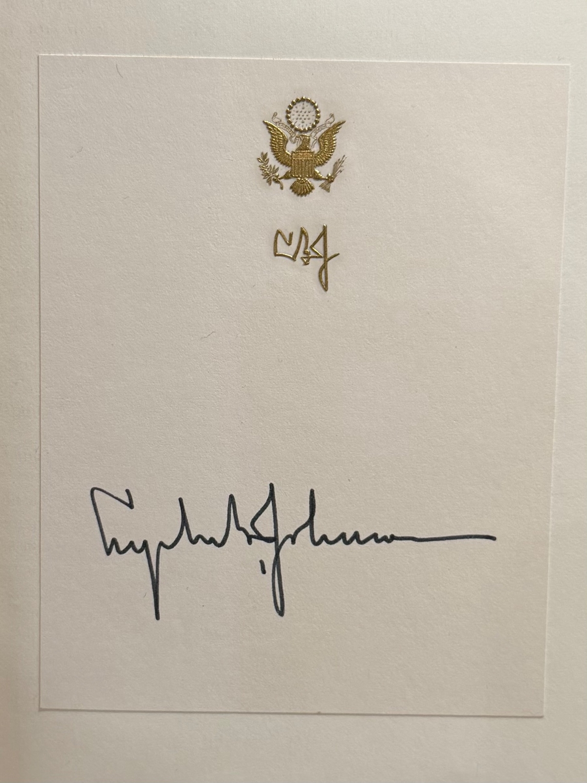 Lyndon B. Johnson signed item