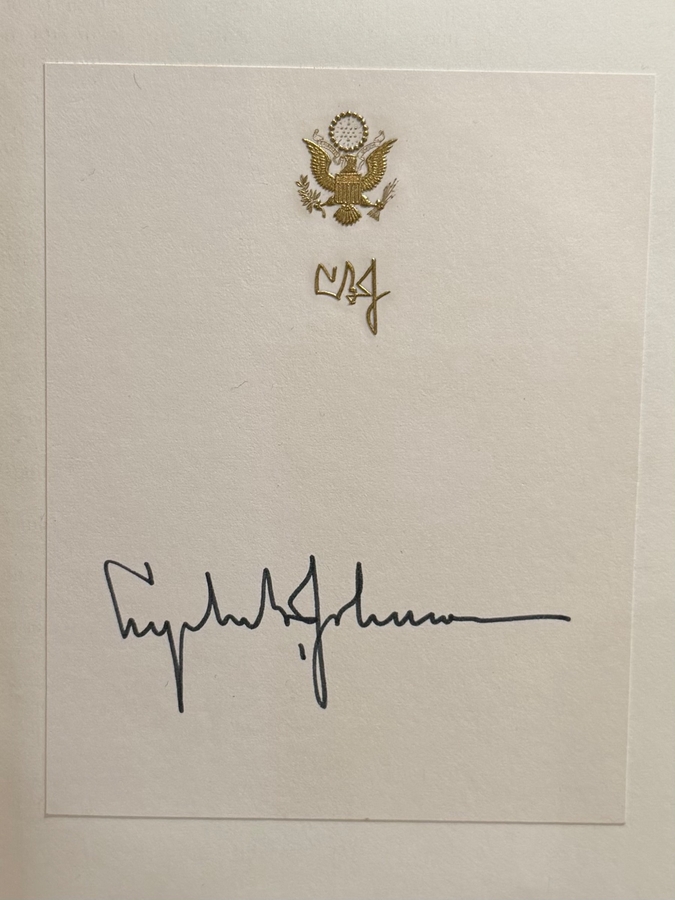 Lyndon B. Johnson signed item
