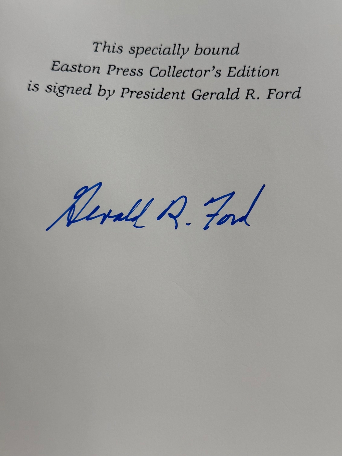 Gerald R. Ford signed item