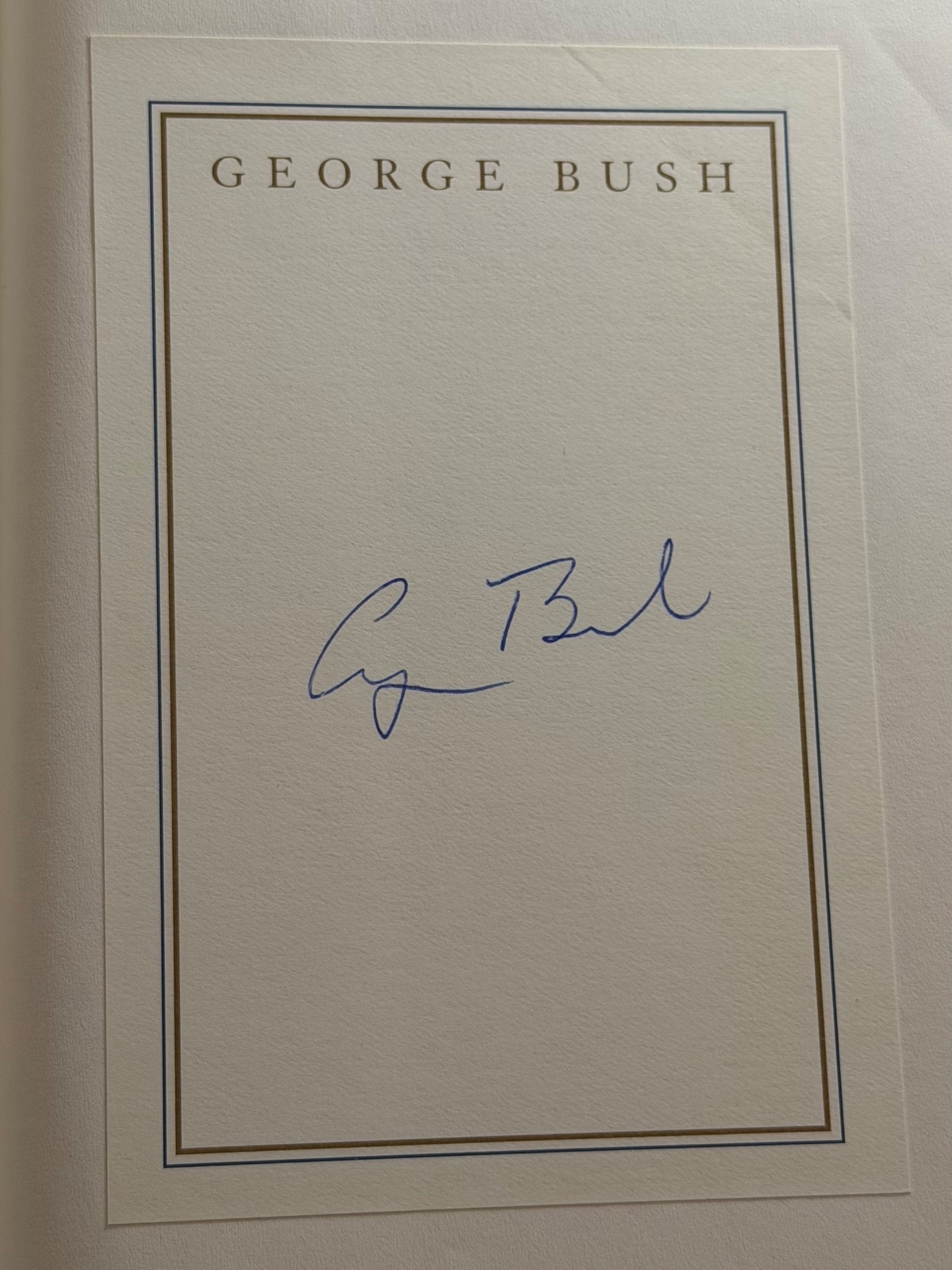 George H.W. Bush signed item