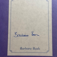 Barbara Bush signed item