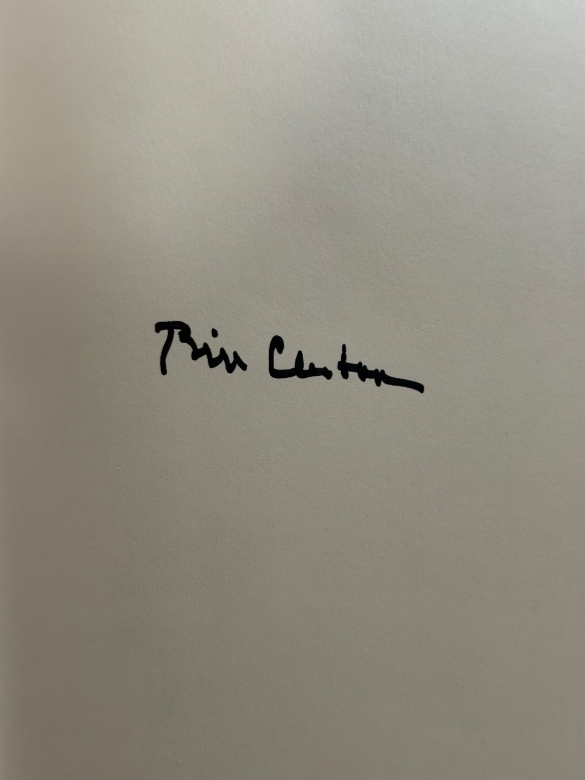 Bill Clinton signed item