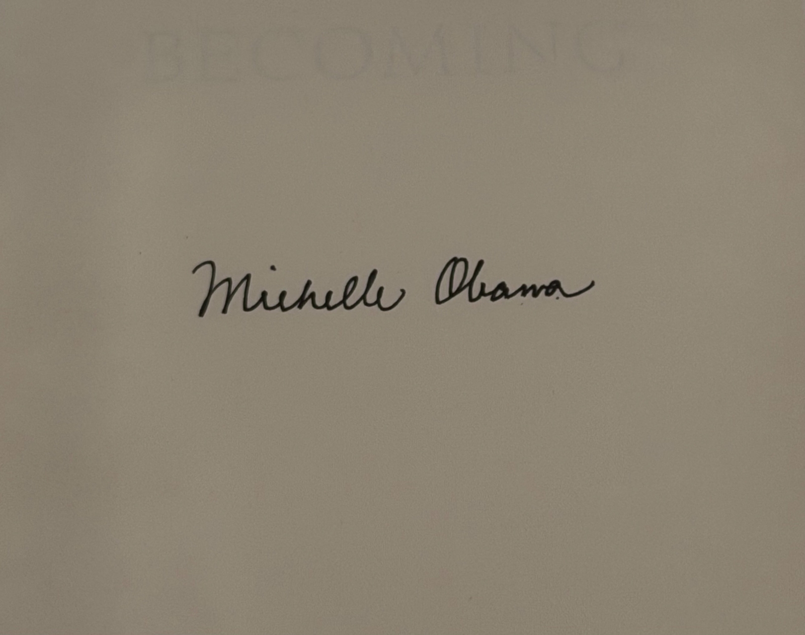 Michelle Obama signed item