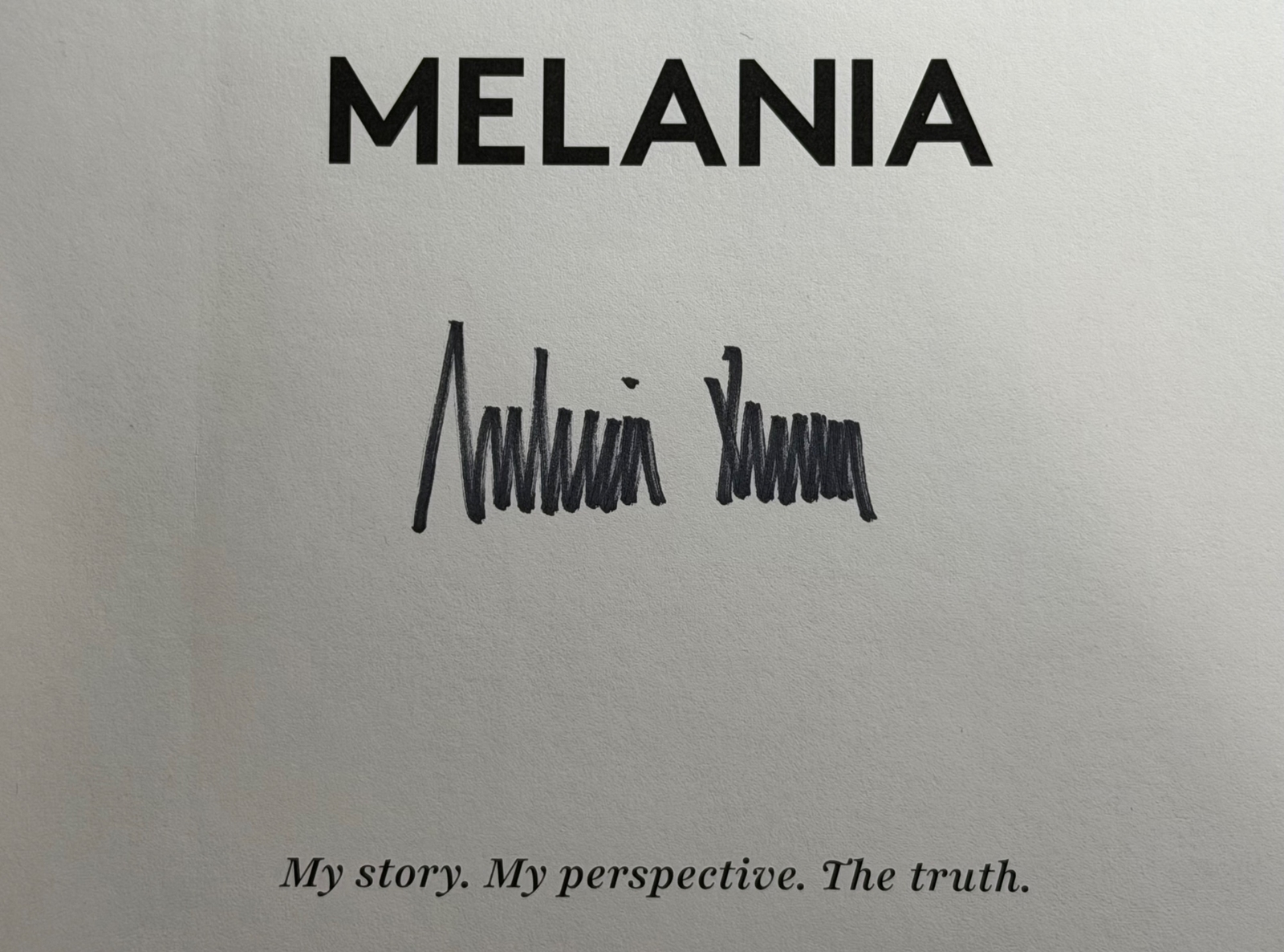 Melania Trump signed item