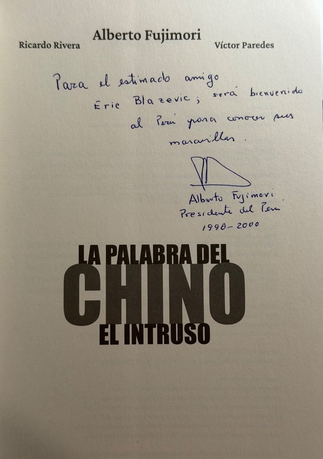 Alberto Fujimori signed item