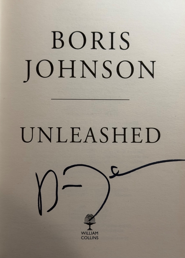 Boris Johnson signed item